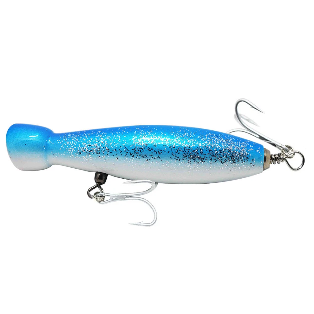 Buy 1 pcs Popper Saltwater Lure handmade Wood Bait