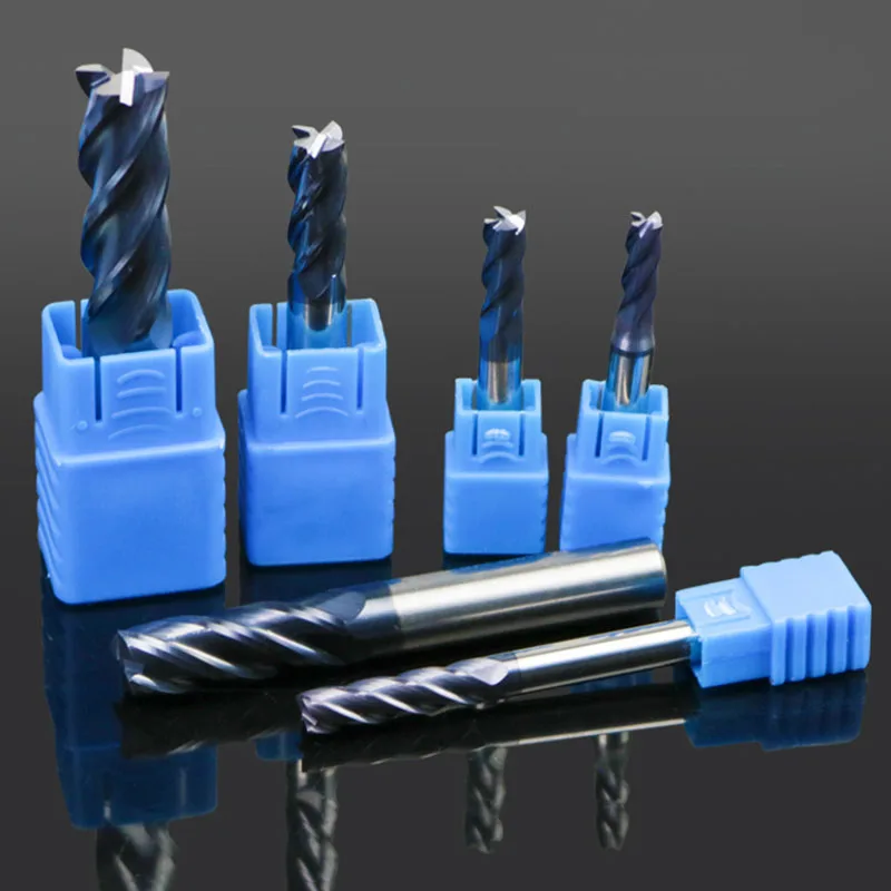 

1pc 4F-D14*100L HRC50 carbide lathe cutting tool cnc Flatted End Mill 4 flute mill diameter 14/16/18/20 Milling Cutter For metal