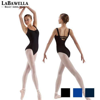 

Hot Sale Black Sexy Cotton Gymnastics Ballet Loetard For Women Adult Blue Dancing Costume Dancewear CS0109