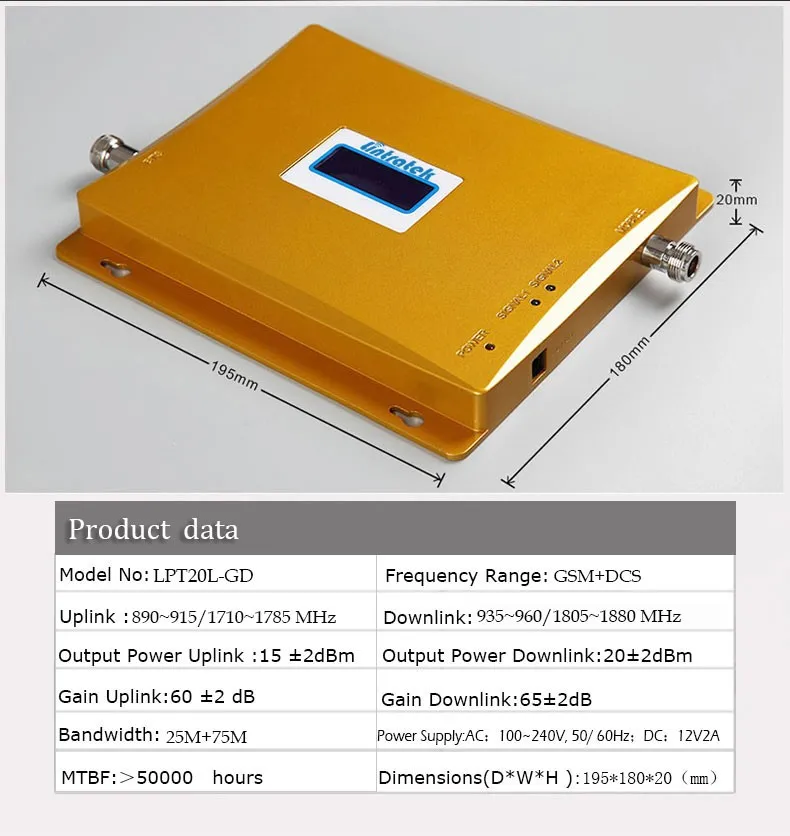 4G LTE 1800 GSM 900 Dual Band мобильный телефон повторитель GSM сигнала 900 DCS 1800 МГц сигнала Усилитель с ЖК-дисплей