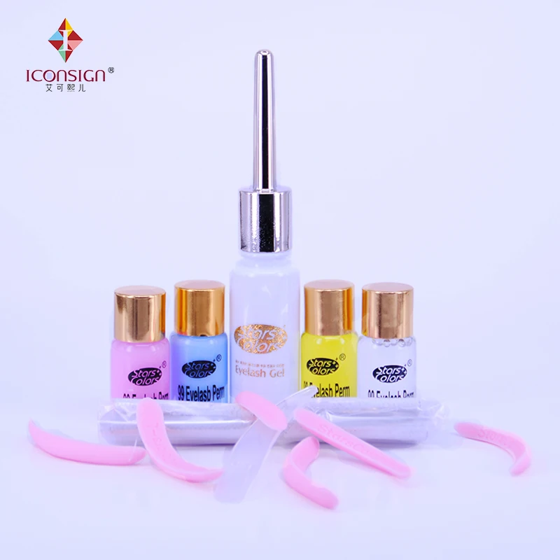 ICONSING Professional 5 sets Salon beauty perm lotion for eyelash extension perming kit Perm Fixing Nutrition Cleanser Glue