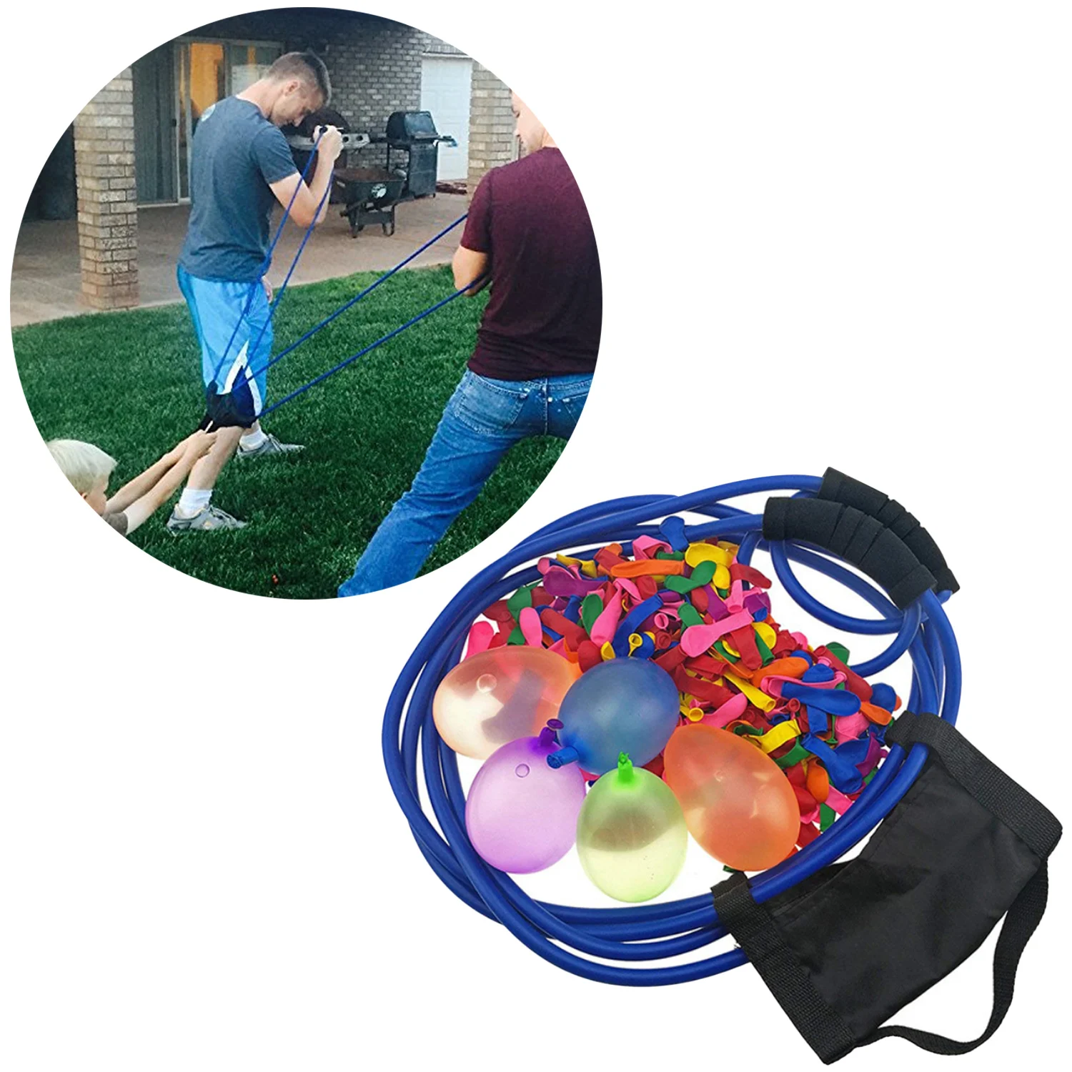 Water Balloon Launcher Cannon Slingshot Potato Catapult Toy Summer
