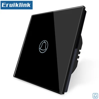 

EU/UK Standard Touch Doorbell Switch,Crystal Glass Panel AC110~240V Door Bell Switch with LED indicator