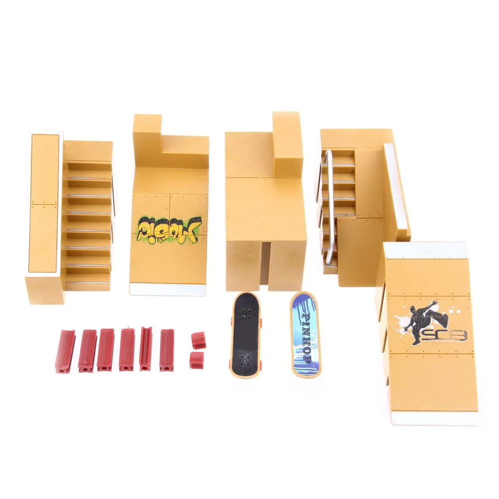 Новый 5 шт. скейт парк набор рампы части для Tech Deck Fingerboard отличные Экстремальные