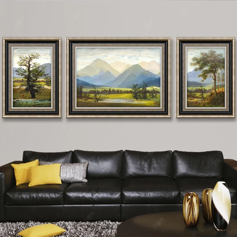 EECAMAI European Scenery Living Room Triptych Diamond Painting Cross Stitch Needlework Crafts Full Embroidery Home Decor | Дом и сад