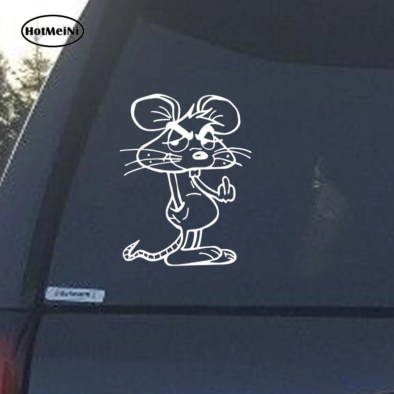 HotMeiNi JDM Bad Mouse автомобильные наклейки и стикеры среднего пальца забавная