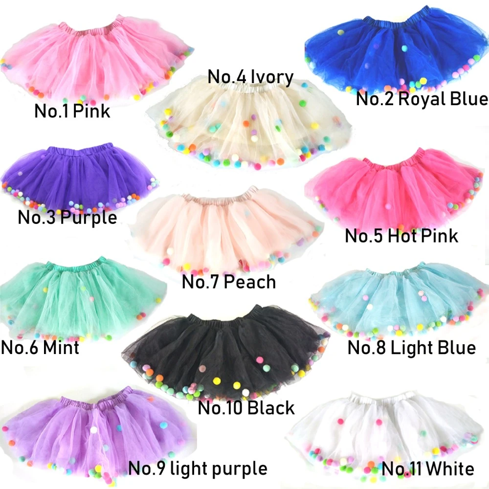 saia tutu pompom