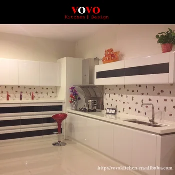 

New design design high gloss lacquer kitchen cabinets white color modern painted kitchen furnitures