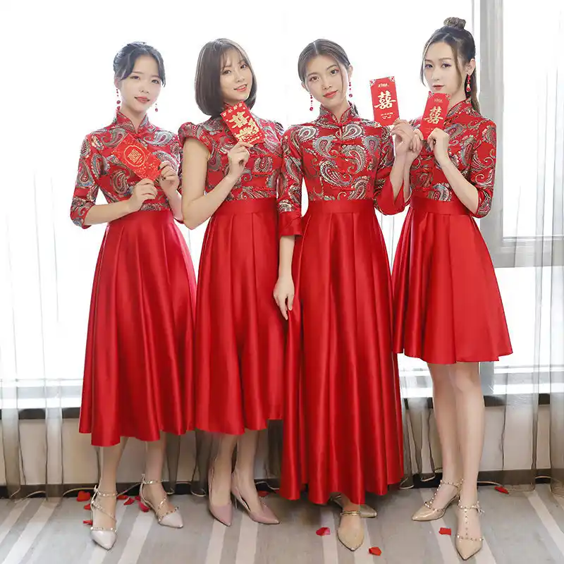 cheongsam bridesmaid dresses