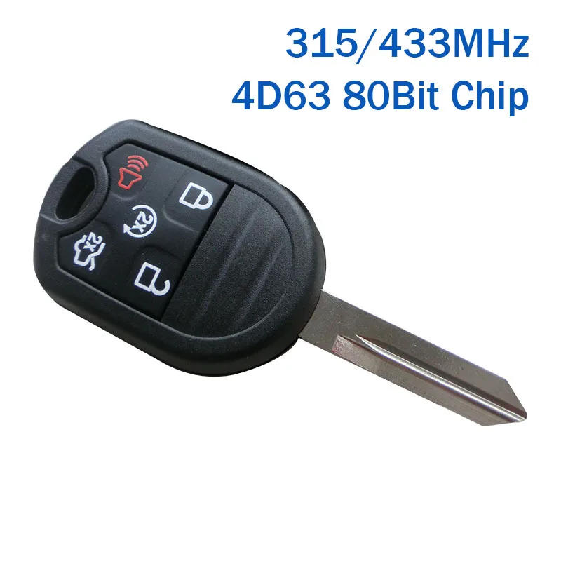 5 кнопок дистанционного ключа Fob для Ford Explorer Windstar 315/433 МГц с 4D63 80bit чип FCC: CWTWB1U793 |