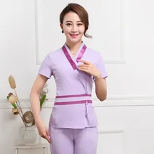 Летняя Больничная Униформа с коротким рукавом женская медицинская Униформа салон красоты одежда для спа отеля стоматолога Рабочая одежда