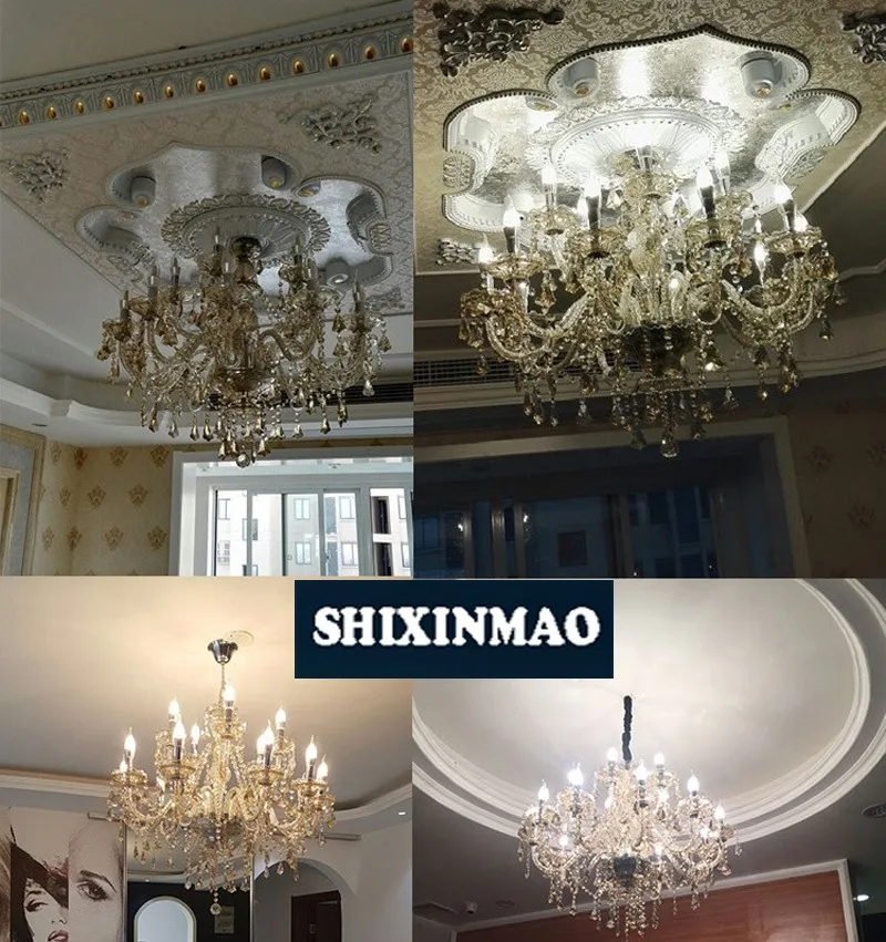 SHIXNIMAO светодиодный хрустальный светильник для дома, для гостиной, столовой, лампа для дома, современная люстра, блестящий хрустальный светильник, 110-240 В