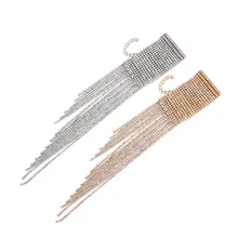 Длинный Браслет из горного хрусталя с кисточками, браслет с несколькими рядами звезд, женская бижутерия амулет свадебные браслеты