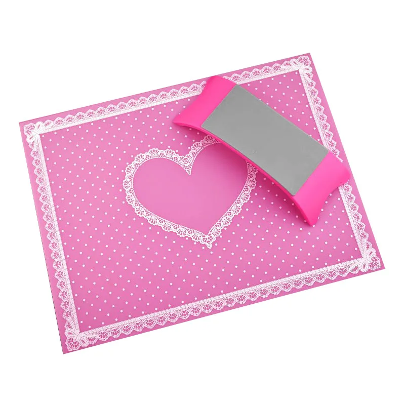 1 компл. Дизайн ногтей силиконовая подушка коврик+ ручная Подушка держатель Настольный салон маникюрные инструменты комплект@ ME88 - Цвет: Розовый