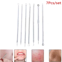 7Pcs Stainless Steel Blackhead Remover Tool Kit Professional Blackhead Acne Comedone Pimple Blemish Extractor Beauty Tool