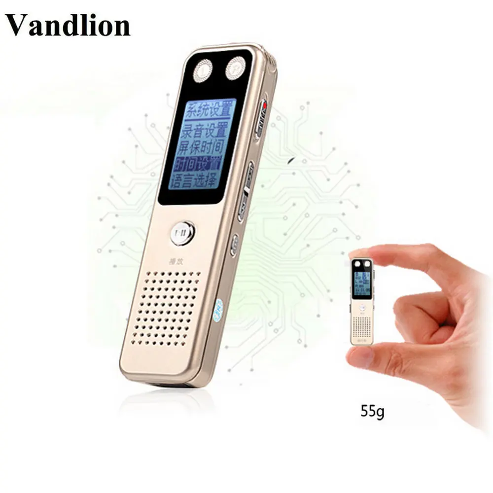 Vandlion V19 Профессиональный портативный мини цифровой Аудио Диктофон 8 ГБ диктофон