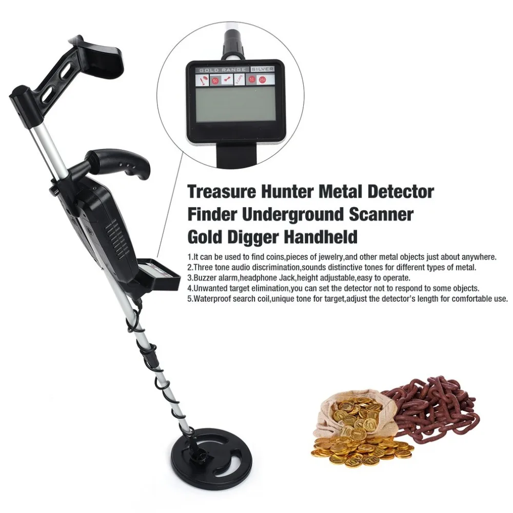 

Professional MD3500 Underground Metal Detector Handheld Treasure Hunter Gold Digger Finder Sensitive Adjustable Scanner Hunting