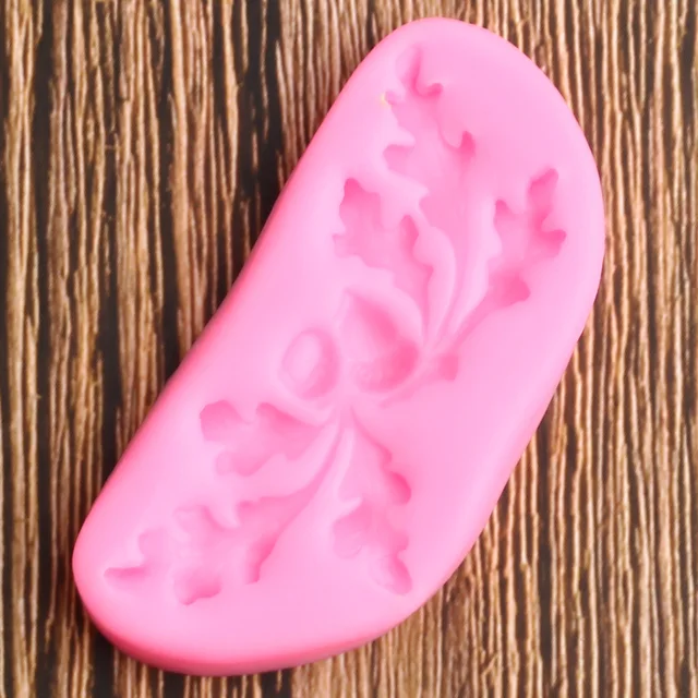 3D Tölgyfa Levelek Szilikon Penész Makk Fondant Polimer Agyag Formák Torta Díszítő Szerszámok Cukorkás Csokoládé Gumpaste - Image 3
