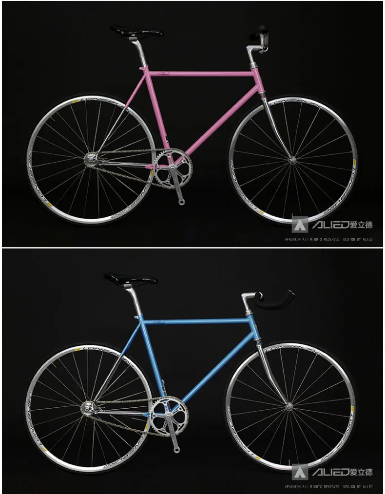Best Fixed Gear bike  Chrome-molybdenum Steel frame  700C  Track  bicycle Single speed Bike 48cm 52cm  fixie bike vintage 8