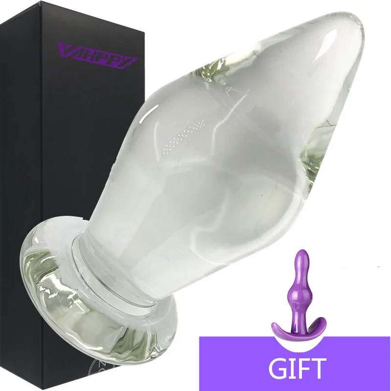 Huge Glass Crystal Butt Plug Vagina Ball Pyrex Anal Beads Dildo Male Penis Masturbator Adult Product Gay Sex toys for men | Красота и
