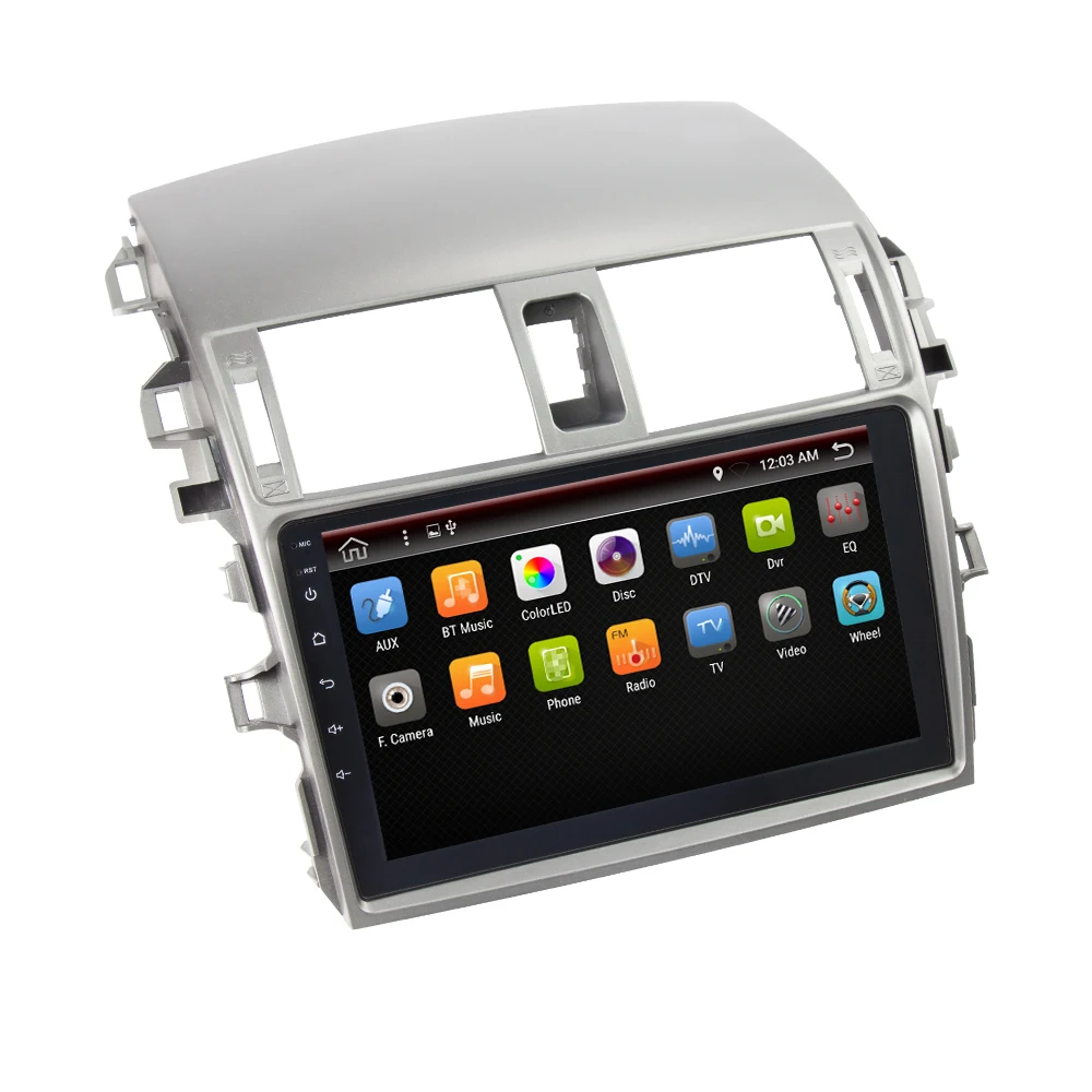 Top Eunavi 4G+64G  6 core android 9.0 car dvd for Toyota Corolla E140/150  2007-2011 multimedia car radio gps navi PX6 Radio WIF 2