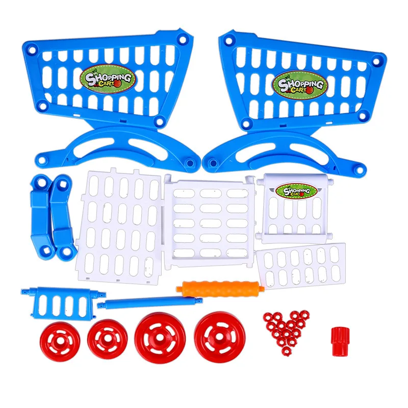 Ролевые игры игрушка Моделирование магазинная Тележка для покупок Мини-тележки с фруктовыми овощными кухонными утварями набор игрушки подарки для детей