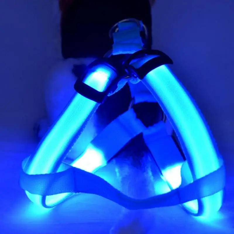 Нейлоновый светодиодный поводок для собак ошейник кошек щенков ремни