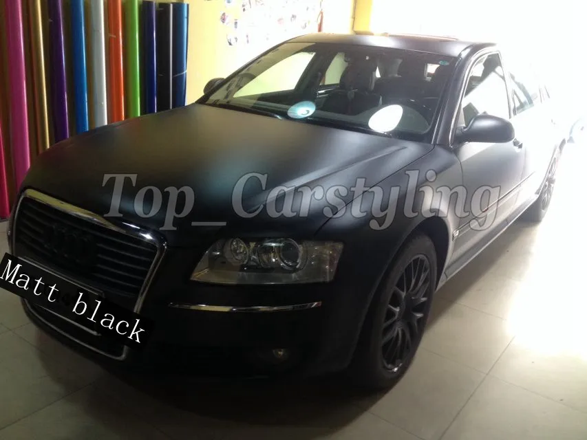 satin Matte black vinyl car wrapping film 3m satin wrapping (4)