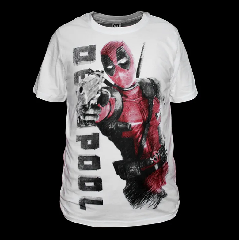 

free shipping New Arrive 100%Cotton High Quality Deadpool T Shirts Man T shirt New Arrival Black Deadpool Tshirts