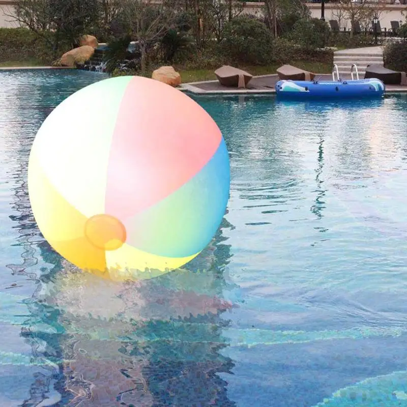 80Cm Large Color Water Inflatable Ball Outdoor Water Beach Toy Inflatable Ball Swimming Pool Lawn Game Ball