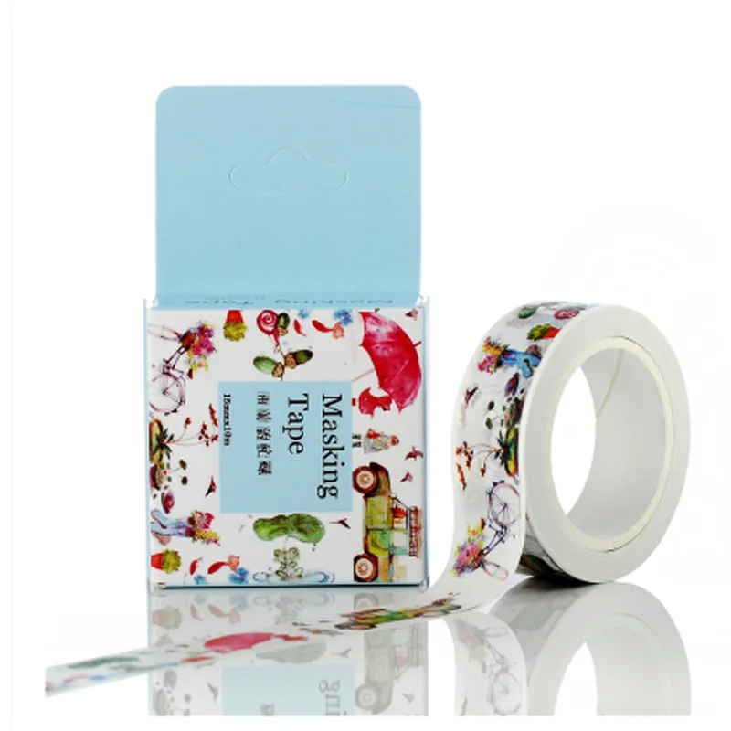 15 мм* 10 м японские милые животные Сова Вселенная васи клейкая лента DIY Скрапбукинг наклейка этикетка маскирующая лента - Цвет: 3