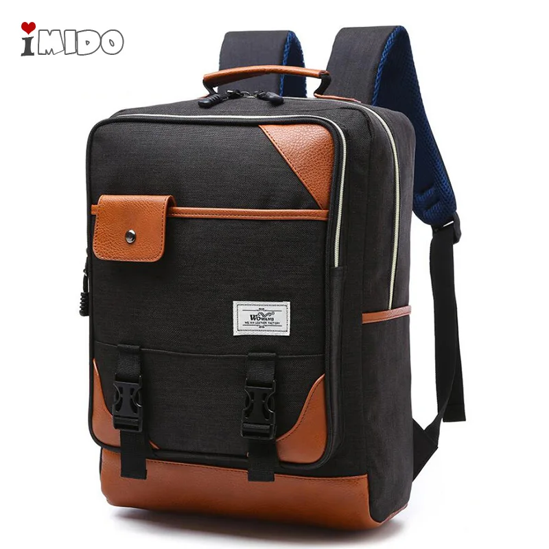 

Men's Canvas Travel Backpack Fashion Leisure Urban Unisex Waterproof Rucksack Pink Black Grey Casual Square College Laptop Bags