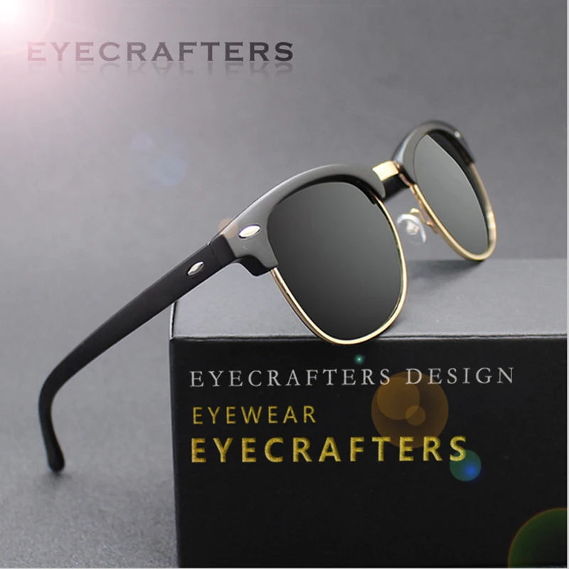 CLASSICHalfFramePolarizedSunglassesMenWomenHalfRimlessMirrored