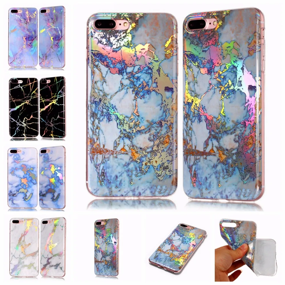 

Fashion Color plated marble Phone Case For iPhone 7 Case Cover For iPhone 7 Plus Case Soft TPU Full 360 Protection Phone Bag