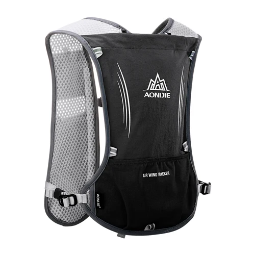 AONIJIE 5L легкие сумки для бега, рюкзак, для занятий спортом на открытом воздухе, для бега, марафона, походная сумка, гидратационный жилет, пакет, 1,5 л, сумка для воды - Цвет: black no bottle