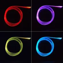 5mX Горячая юбка сторона светящиеся волоконно-оптический кабель с диаметром 3 мм для декоративного освещения автомобиля