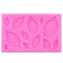 DIY сахарная силикагелевая форма лепесток лист силиконовая помадка форма для печенья шоколада глина декоративные формы приспособления для выпечки инструменты для моделирования