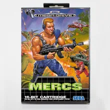 Mercs 16 бит Sega MD карточная игра с коробку для Sega Mega Drive для Genesis