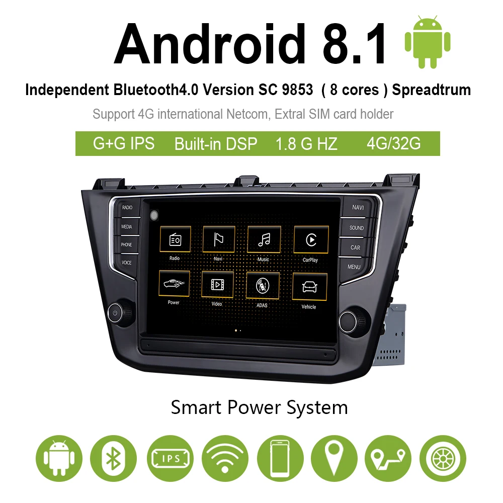 Автомобильный Радио Навигатор мультимедийный Видео android 8 1 автомобильный dvd для VW