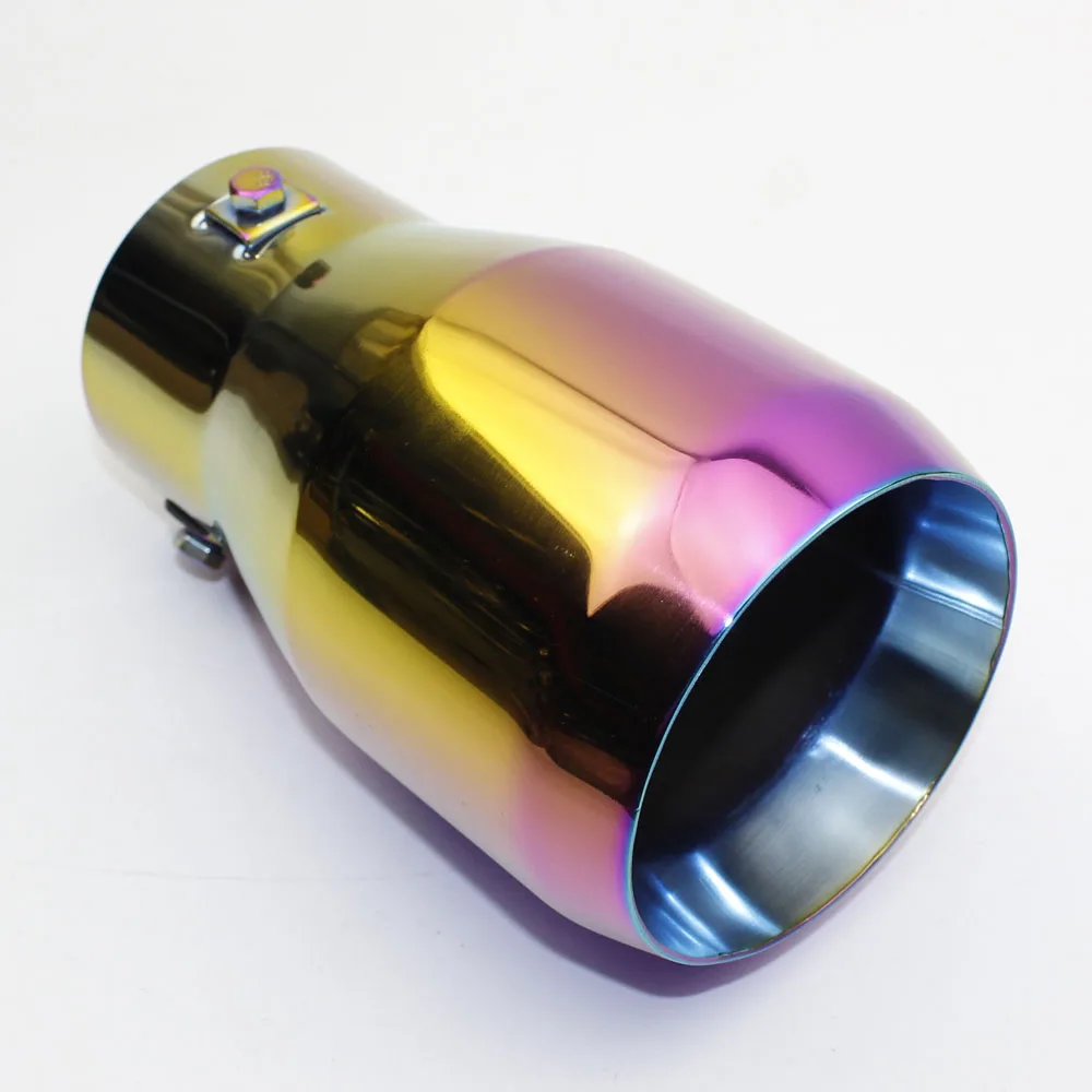 Универсальный автомобильный двойной чехол для автомобиля punta del escape tubo de escape silenciador punta de la cola - Цвет: Розовый