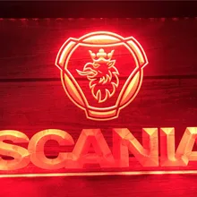 LR096 автомобиль scania Truck светодиодный неоновый светильник знаки