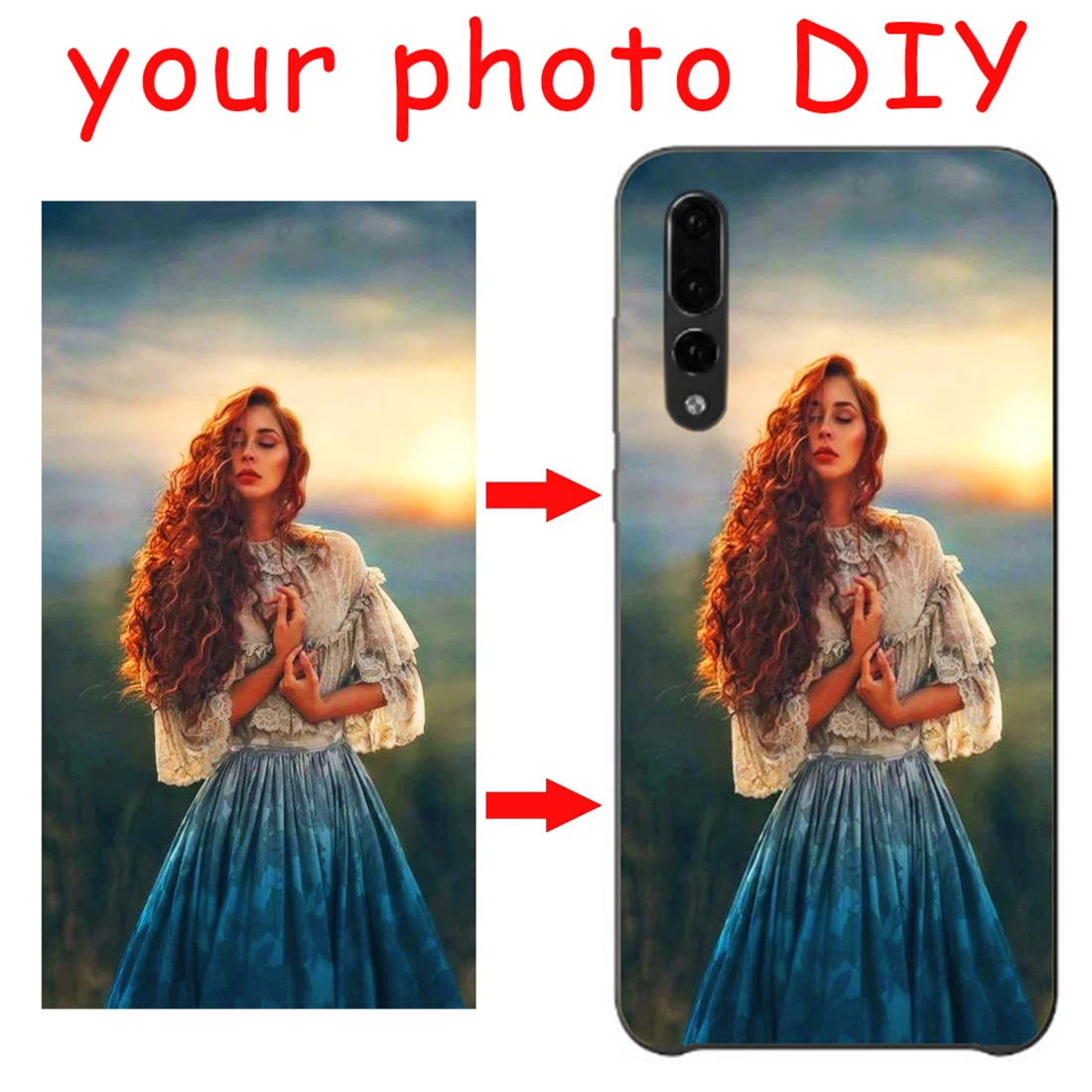 

DK Customized DIY Printed Photo new Phone Black Sotf TPU Cover Case for Huawei p20 p10 p8 p9 lite series DIY painting PC cases