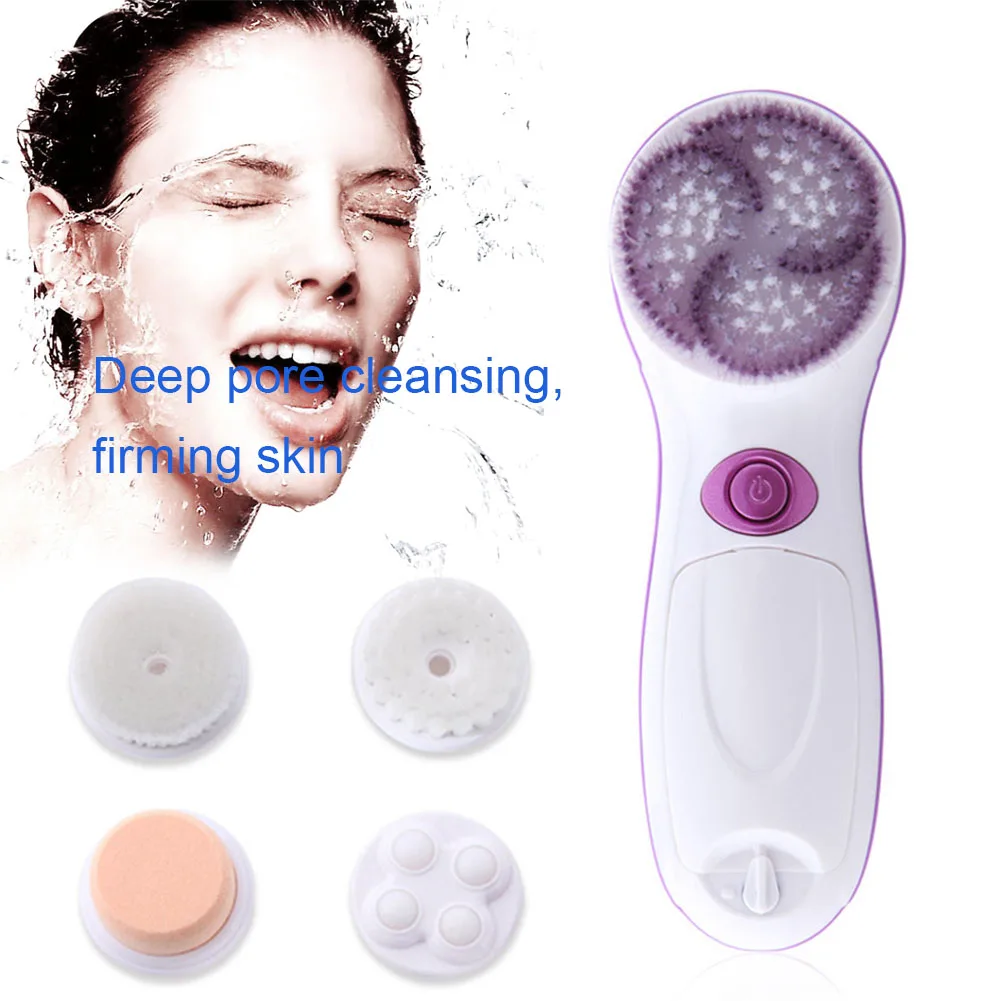 Facial Cleansing Brush Set Face Skin Care Cleanser Electric Massager
