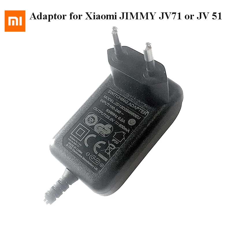 Оригинальный адаптер для Xiaomi JIMMY JV71 или JV 51 ручной беспроводной пылесос зарядное