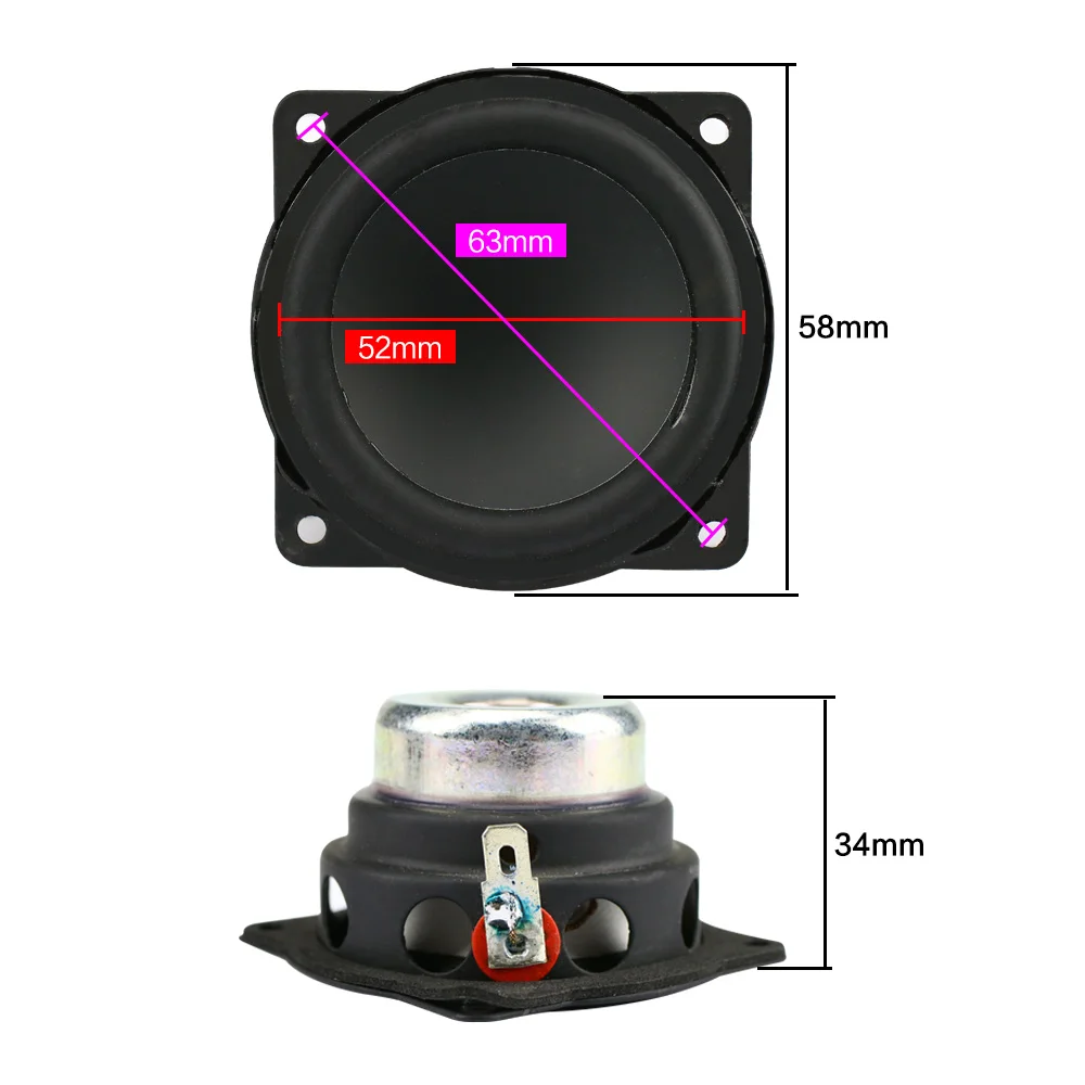 GHXAMP 2 Inch 4OHM Full Range Speaker Woofer Portable Bluetooth Speaker Waterproof Diy Home Theatre Neodymium 10W 20W 2PCS