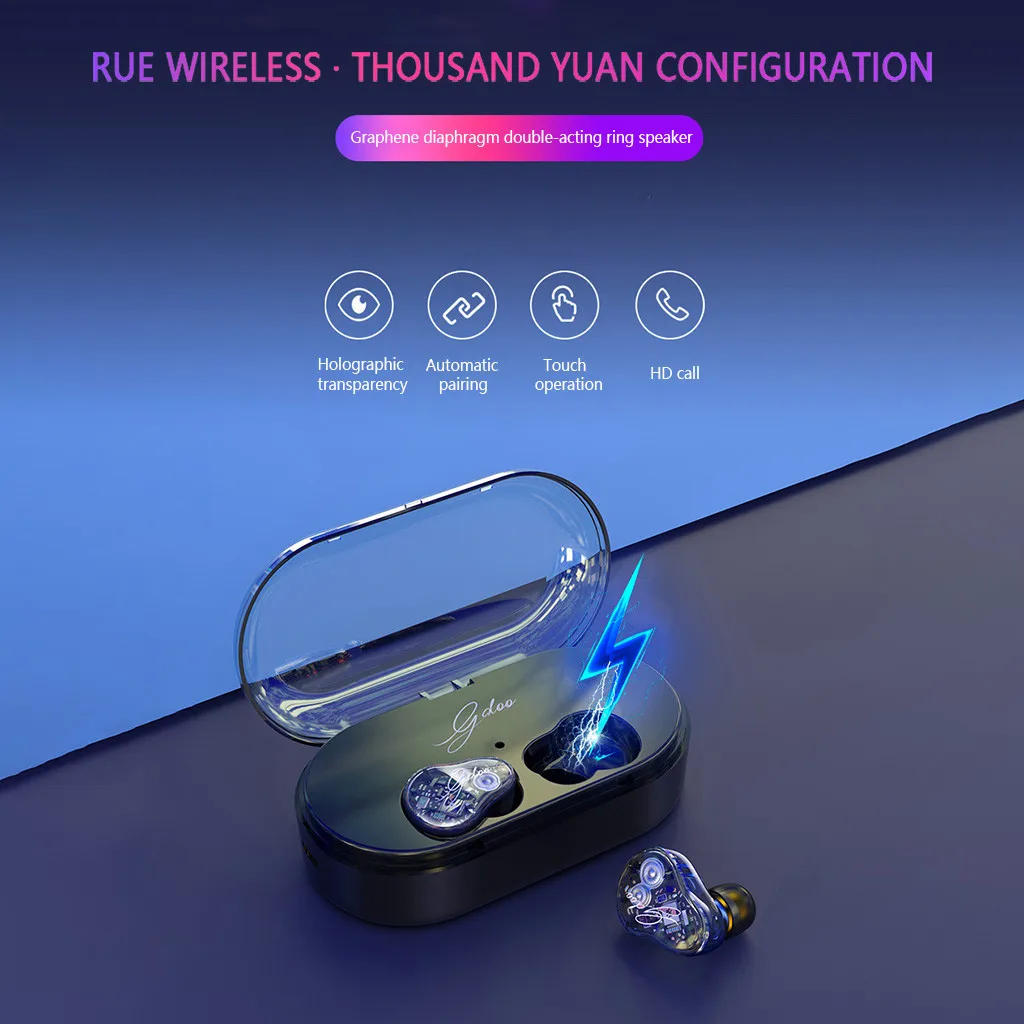 

Wireless Earbud TWS Mini True BT 5.0 Stereo Earphone Bass In-Ear Headset