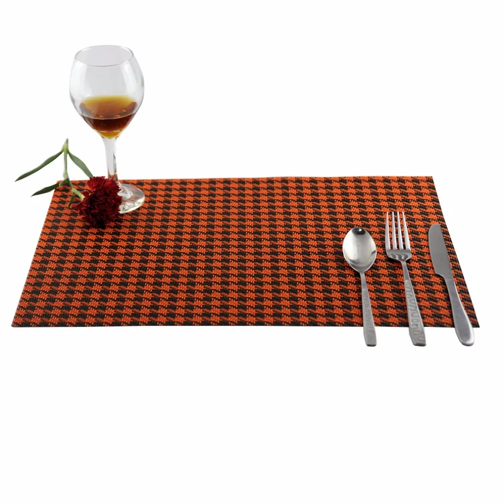 Kitchen Accessories Placemats For Table Coaster Tableware Cup Pads font b Tartan b font Design Table