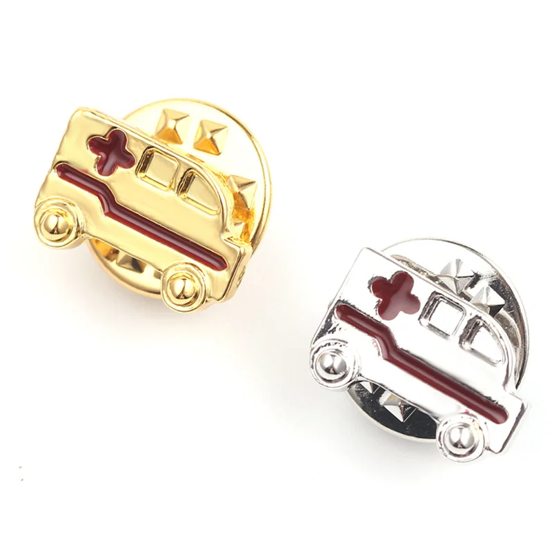 

Ambulance Brooch Tiny Metal Gold Color Red Cross Doctor Nurse Lapel Pins Badge Medical Jewelry Gifts for Medical Students