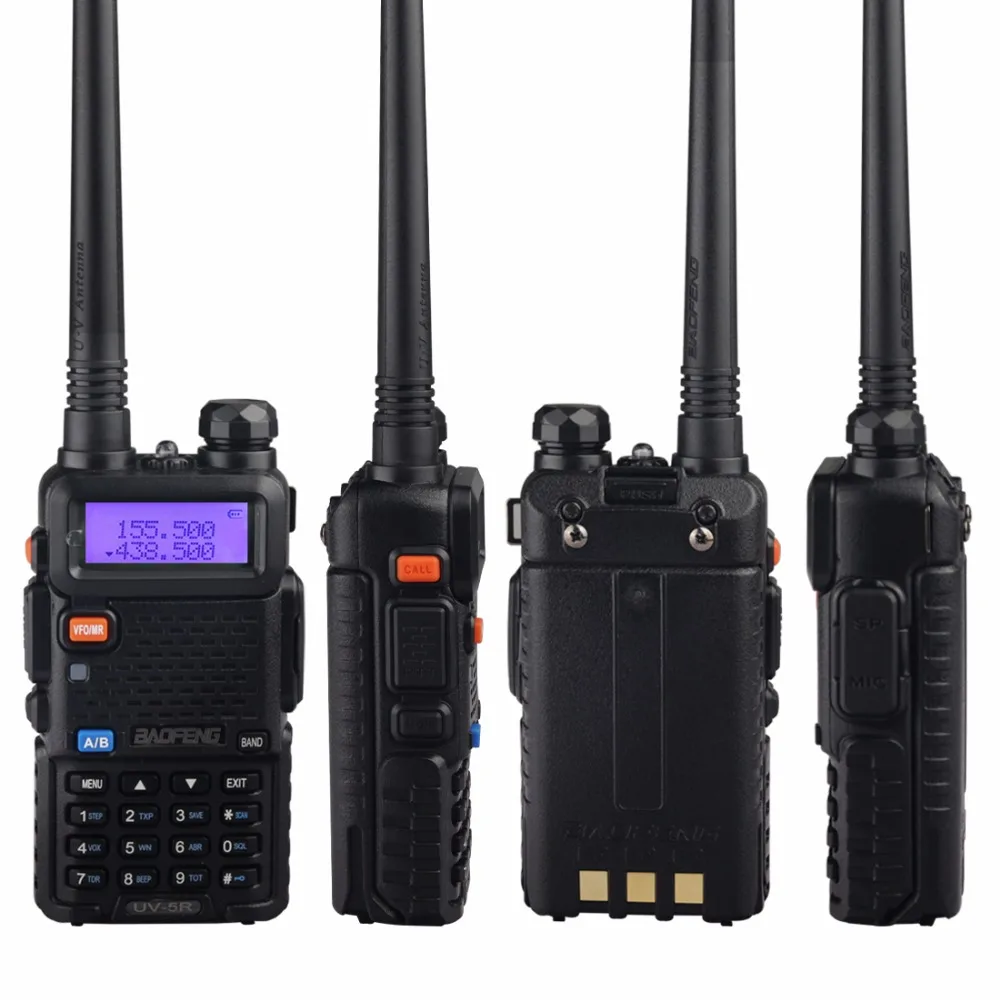 Из 2 предметов Baofeng UV-5R Dual Band Радио Walkie Talkie трансивер Dual Дисплей коммуникатор радио UV5R Портативный двухстороннее радио