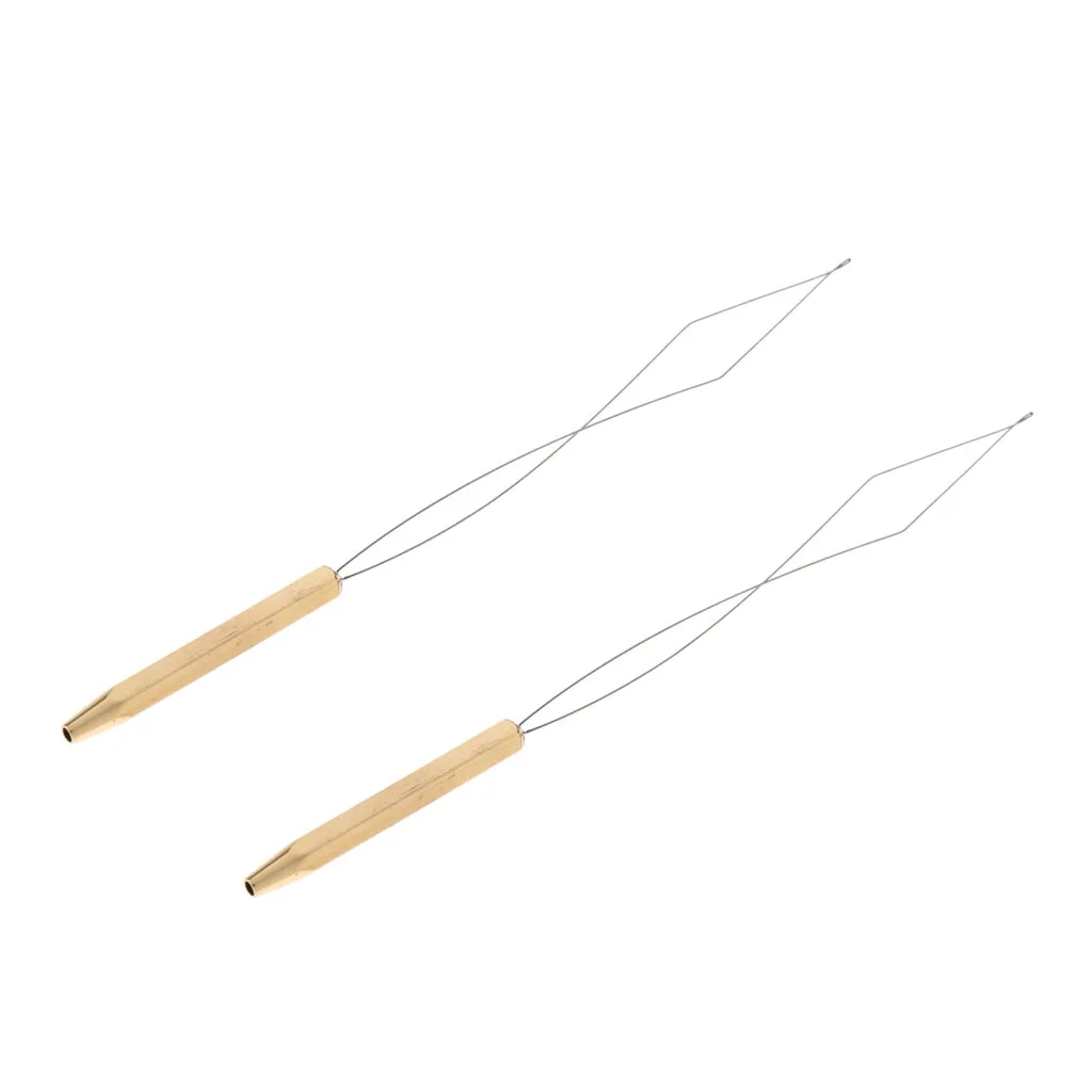 2 Pieces Stainless Steel Fly Tying Bobbin Threader for Fly Fishing Compatible with Bobbins